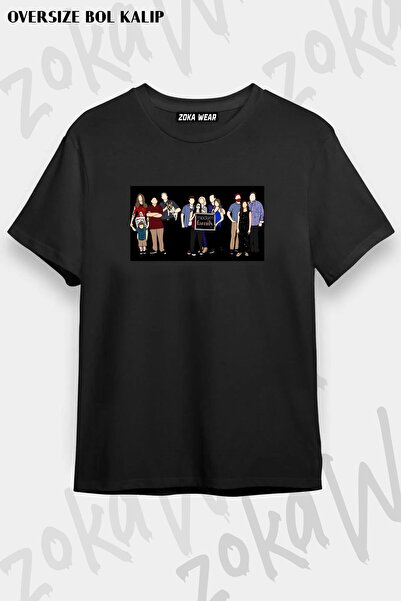 ZOKAWEAR تيشيرت مطبوع بتصميم عصري للعائلة مقاس كبير للجنسين