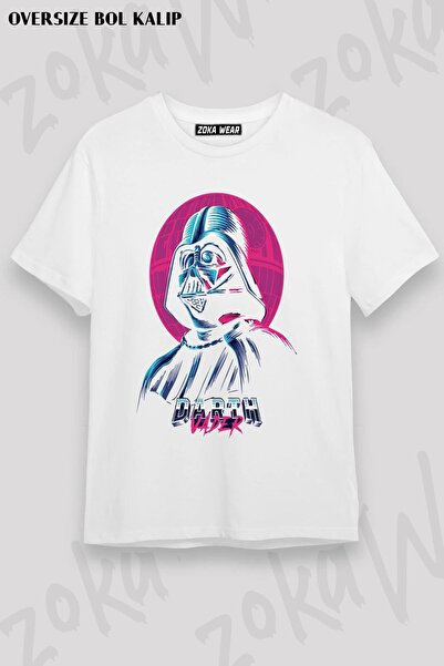 ZOKAWEAR Star Wars Darth Vader Neon Printed Unisex Oversize Tshirt