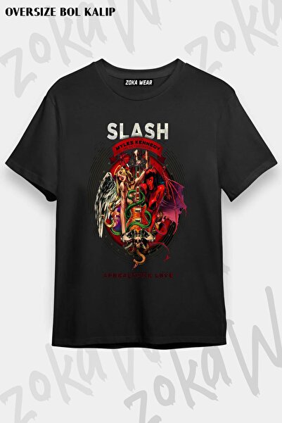 ZOKAWEAR Unisex Oversize Mold Slash Design Printed Tshirt