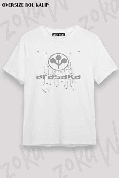 ZOKAWEAR Uniseks oversize kroj majica sa štampanim Cyberpunk Arasaka dizajnom