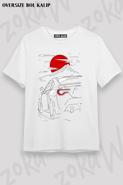 ZOKAWEAR Μπλουζάκι με στάμπα Unisex Oversize GT86 Hachiroku Design
