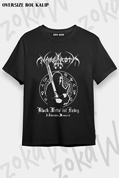 ZOKAWEAR Tricou unisex oversize cu imprimeu Krieg Nargaroth Design