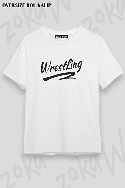 ZOKAWEAR Tricou imprimat unisex oversize Wrestling Wrestling Design