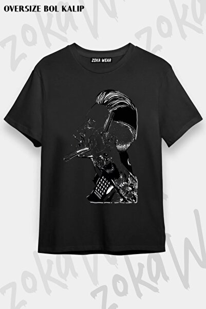ZOKAWEAR تي شيرت مطبوع بتصميم صالون الحلاقة مقاس كبير للجنسين