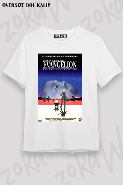 ZOKAWEAR Μπλουζάκι με στάμπα Unisex Oversize End Of Evangelion Meme Design