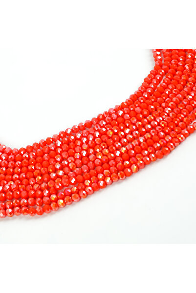 yfhobi 1 Dizi (80-85 Adet) - 6 mm Yassı Kristal Cam Boncuk Dizisi Mat Janjanl...