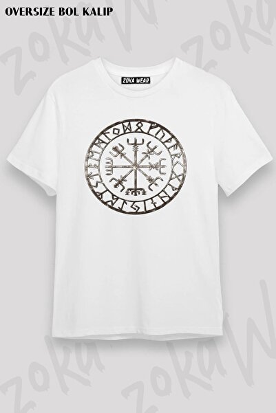 ZOKAWEAR Tricou unisex oversize cu imprimeu Viking Seal Design