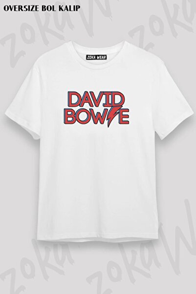 ZOKAWEAR Unisex Oversize kroj Mold David Bowie Logo Design Štampano Majica