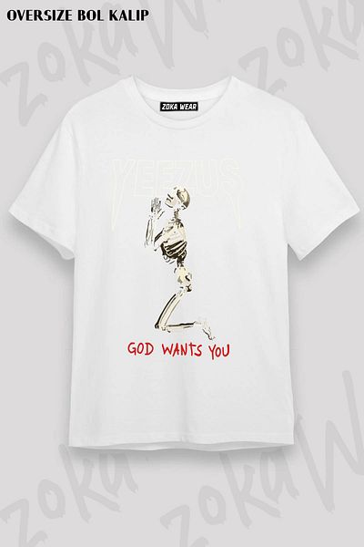 ZOKAWEAR Μπλουζάκι με στάμπα Unisex Oversize Kanye West Yeezus Design