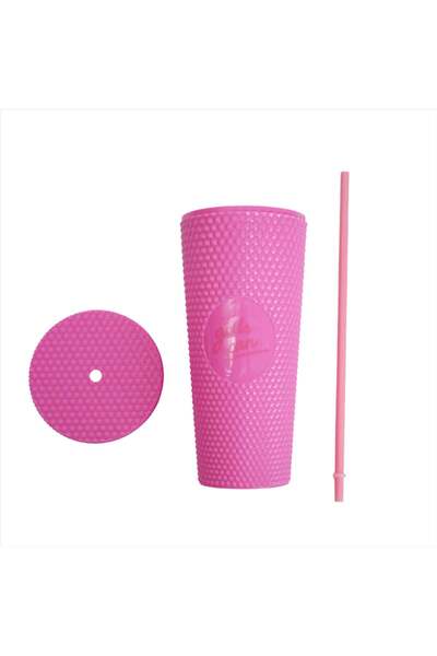 the midi كوب شرب وردي اللون بنقشة الأناناس، 710 مل