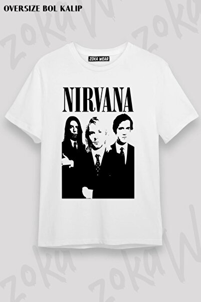 ZOKAWEAR Unisex Oversize kroj Mold Band Nirvana Design Štampano majica