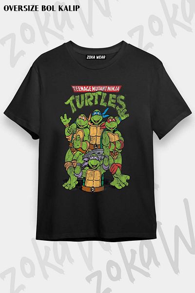 ZOKAWEAR Μπλουζάκι με στάμπα Unisex Oversize TMNT V2