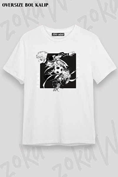 ZOKAWEAR Tricou unisex oversize cu imprimeu Blue Lock Seishiro Nagi Design