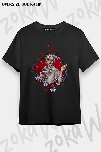 ZOKAWEAR Tricou cu imprimeu unisex oversize Astarion I Can Fix Him Design
