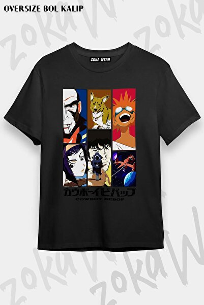 ZOKAWEAR Unisex Oversize Mold Cowboy Bebop Design Printed Tshirt