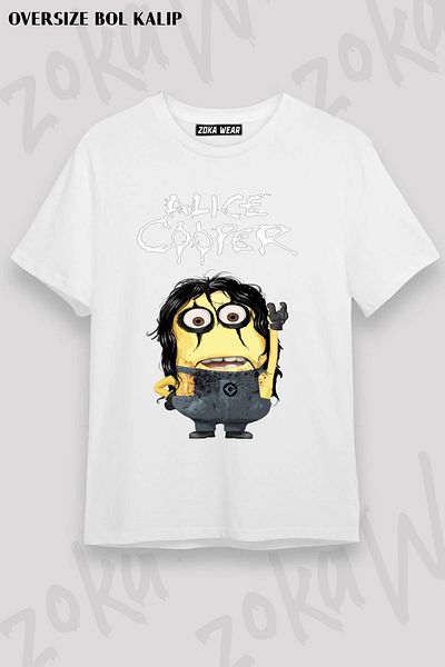 ZOKAWEAR Μπλουζάκι με στάμπα Unisex Oversize Alice Cooper Design