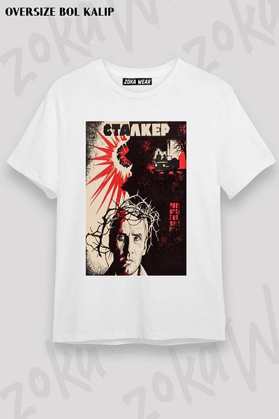ZOKAWEAR Μπλουζάκι με στάμπα Unisex Oversize Stalker της Tarkovsky Design