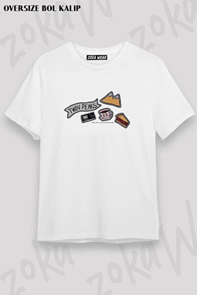 ZOKAWEAR Μπλουζάκι με στάμπα Unisex Oversize Twin Peaks Double R Diner Design