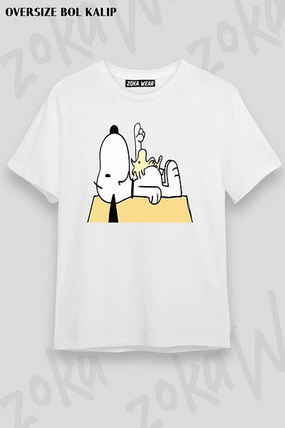 ZOKAWEAR Tricou unisex oversize cu imprimeu Snoopy7 Design