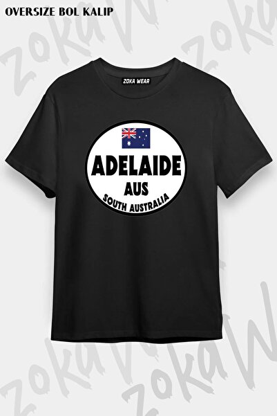 ZOKAWEAR Unisex majica Adelaide Australija Južna Australija Štampano Oversize...