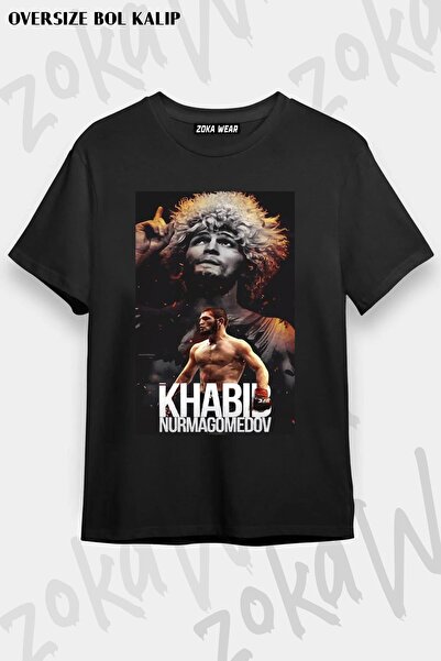 ZOKAWEAR Μπλουζάκι Unisex Oversize με στάμπα Champion UFC Khabib Nurmagomedov