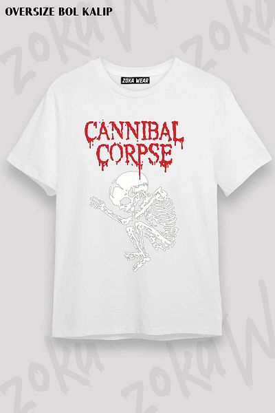 ZOKAWEAR Tricou imprimat unisex oversize Cannibal Corpse Design