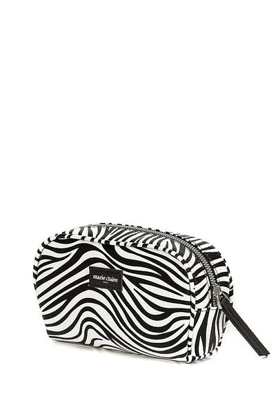 Marie Claire Γυναικεία τσάντα μακιγιάζ White-zebra Mc Blanche