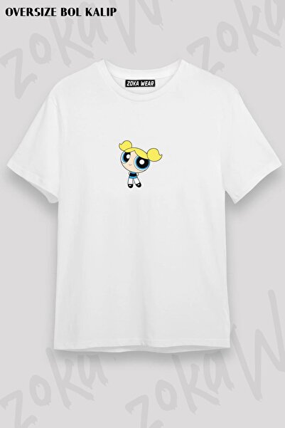 ZOKAWEAR Μπλουζάκι με στάμπα Unisex Oversize Fit Powerpuff Girls Design