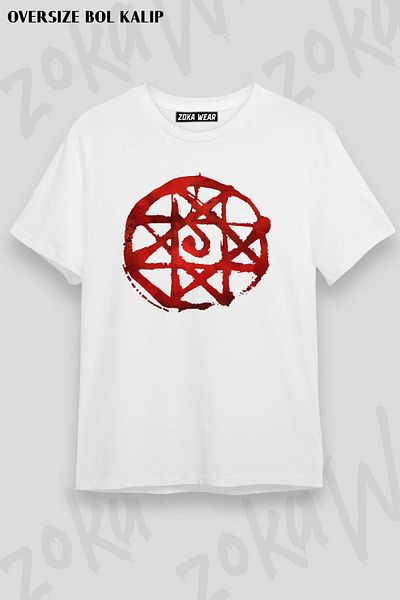 ZOKAWEAR Alchemist Design Unisex Oversize ανθεκτικό μπλουζάκι από μέταλλο