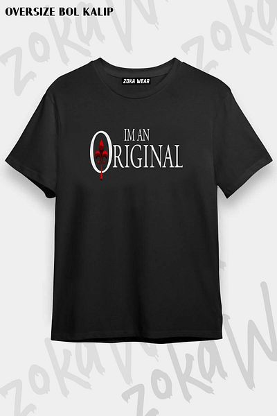 ZOKAWEAR تي شيرت مطبوع أصلي للجنسين مقاس كبير - The Originals I'm An
