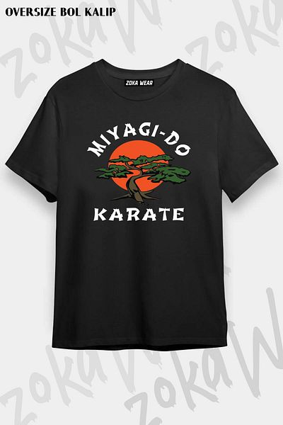 ZOKAWEAR Tricou unisex oversize Miyagi Do Design imprimat