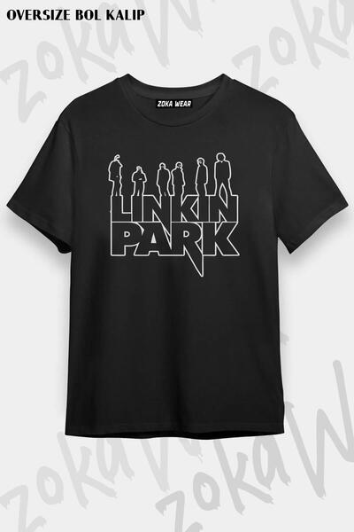 ZOKAWEAR Tricou imprimat unisex oversize Linkin Park Silhouette Design
