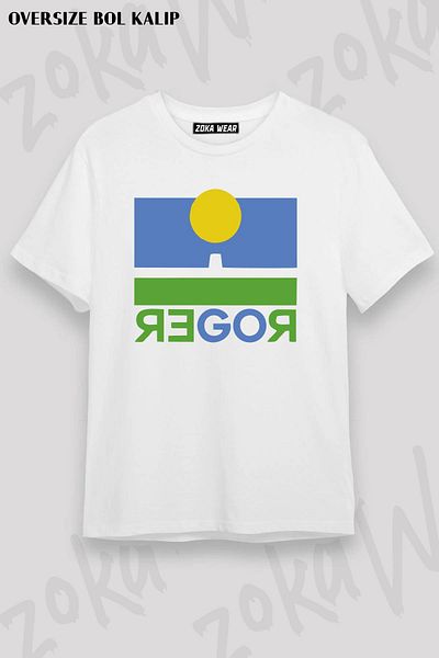ZOKAWEAR Tricou unisex oversize cu imprimeu Roger Federer Design
