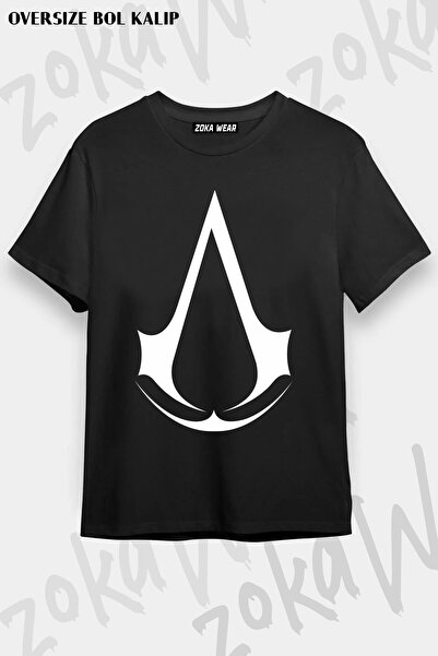 ZOKAWEAR Unisex Oversize Assassin's Creed Logo Design Printed Tshirt