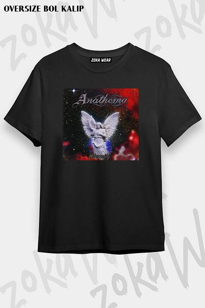 ZOKAWEAR Tricou unisex oversize cu imprimeu Anathema v2 Design