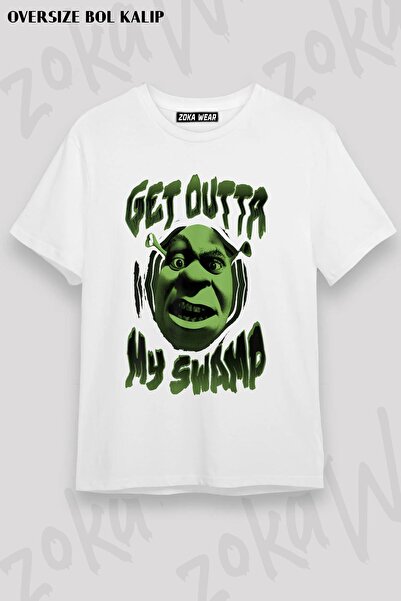 ZOKAWEAR Shrek - Μπλουζάκι με στάμπα Unisex Oversize Get Outta My Swamp
