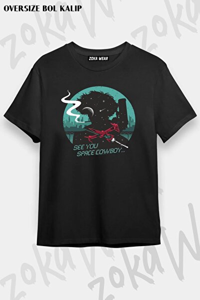 ZOKAWEAR Cowboy Bebop S Pike Spiegel Space Design - Unisex Oversize kroj majica