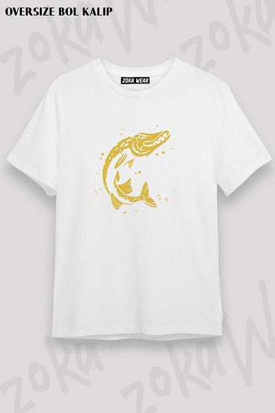 ZOKAWEAR Μπλουζάκι με στάμπα Unisex Oversize με κίτρινο σχέδιο σταγονιδίων