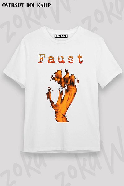 ZOKAWEAR Μπλουζάκι με στάμπα Unisex Oversize Faust Krautrock Band Design