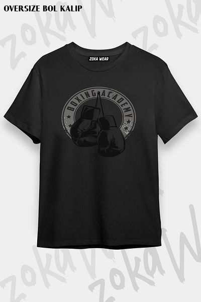 ZOKAWEAR Tricou imprimat unisex oversize Fit Boxing Academy Design