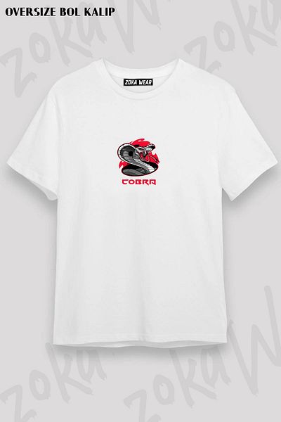 ZOKAWEAR Μπλουζάκι με στάμπα Unisex Oversize Cobra Cobra Design