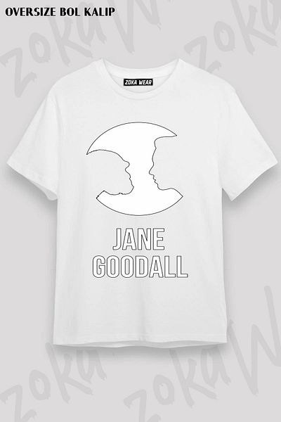 ZOKAWEAR Μπλουζάκι Jane Goodall Unisex Oversize Science T-shirt