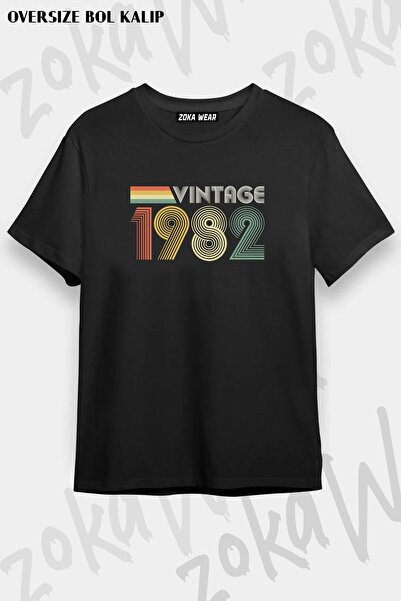 ZOKAWEAR Unisex Oversize kroj Mold Vintage 1982, dizajn za 40. rođendan Štamp...