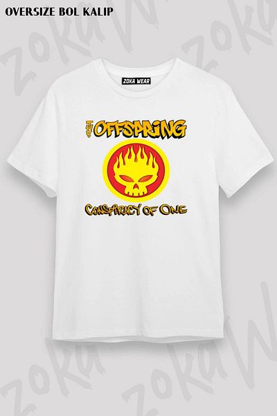 ZOKAWEAR Unisex Oversize Mold Conspiracy The Offspring Design εμπριμέ μπλουζάκι