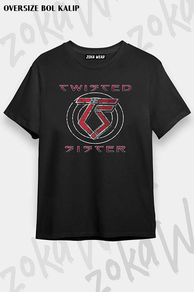 ZOKAWEAR Μπλουζάκι με στάμπα Unisex Oversize Twisted Sister Design