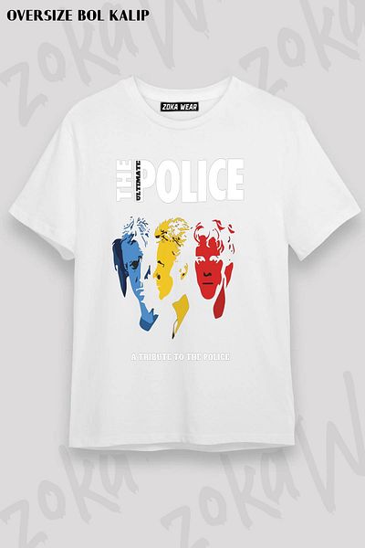 ZOKAWEAR Μπλουζάκι με στάμπα Unisex Oversize The Police2 Design