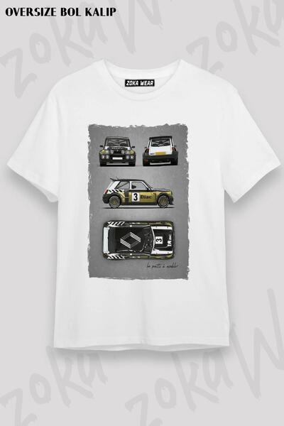 ZOKAWEAR تيشيرت مطبوع بتصميم ماكسي توربو مقاس كبير للجنسين