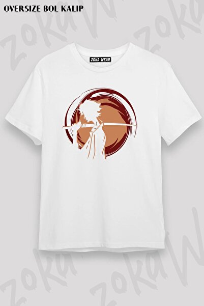ZOKAWEAR Унісекс Oversize Калібр Samurai Champloo Mugen Дизайн Друкований Tshirt