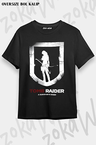 ZOKAWEAR Unisex Oversize kroj Mold Tomb Raider 2 Design Štampano majica
