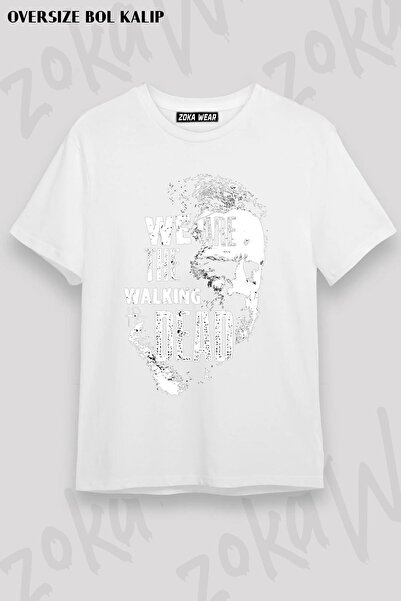 ZOKAWEAR Tricou cu imprimeu unisex oversize We Are The Walking Dead